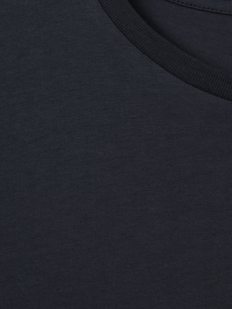 Bleu avio - T-shirt à col ras du cou en coton Reiss Bless - Image 6 of 6