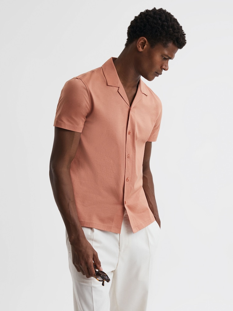 قميص جيرسيه ميرسيريزيه بياقة كوبان Caspa من Reiss - صورة 1 من 5