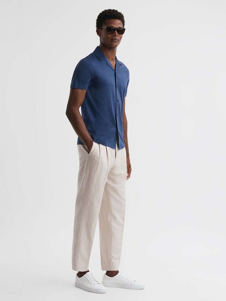 قميص جيرسيه ميرسيريزيه بياقة كوبان Caspa من Reiss - صورة 1 من 4