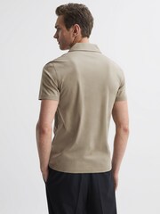Reiss Fawn Caspa Mercerised Jersey Cuban Collar Shirt - Image 5 of 5