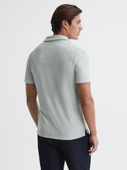 Reiss Mint Caicos Towelling Cuban Collar Polo Shirt - Image 4 of 4