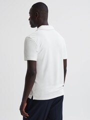 Reiss White Caicos Towelling Cuban Collar Polo Shirt - Image 5 of 6