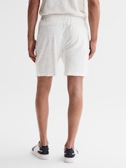 Reiss White Brooklyn Terry Towelling Drawstring Shorts - Image 4 of 5