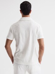 Reiss White Algarve Slim Fit Terry Towelling Shirt - Image 5 of 5