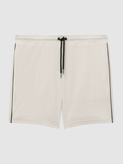 Reiss Ecru Fredericks Towelling Drawstring Shorts - Image 2 of 5