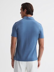 Reiss Dark Airforce Nammos Slim Fit Cotton Polo Shirt - Image 5 of 5
