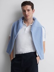 Reiss White Nammos Slim Fit Cotton Polo Shirt - Image 6 of 7