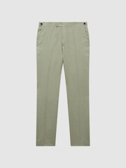 Reiss Apple Kin Slim Fit Linen Trousers - Image 2 of 5