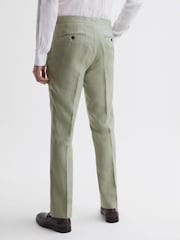 Reiss Apple Kin Slim Fit Linen Trousers - Image 5 of 5
