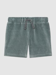 Reiss Sage Tortuga Senior Ribbed Chenille Drawstring Shorts - Image 2 of 5