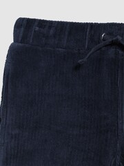 Reiss Navy Tortuga Senior Ribbed Chenille Drawstring Shorts - Image 6 of 6