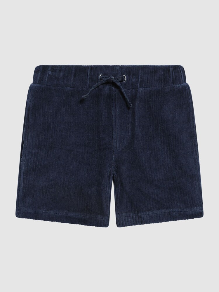 Reiss Navy Tortuga Junior Ribbed Chenille Drawstring Shorts - Image 2 of 6 Reiss Navy Tortuga Junior Ribbed Chenille Drawstring Shorts - Image 2 of 6