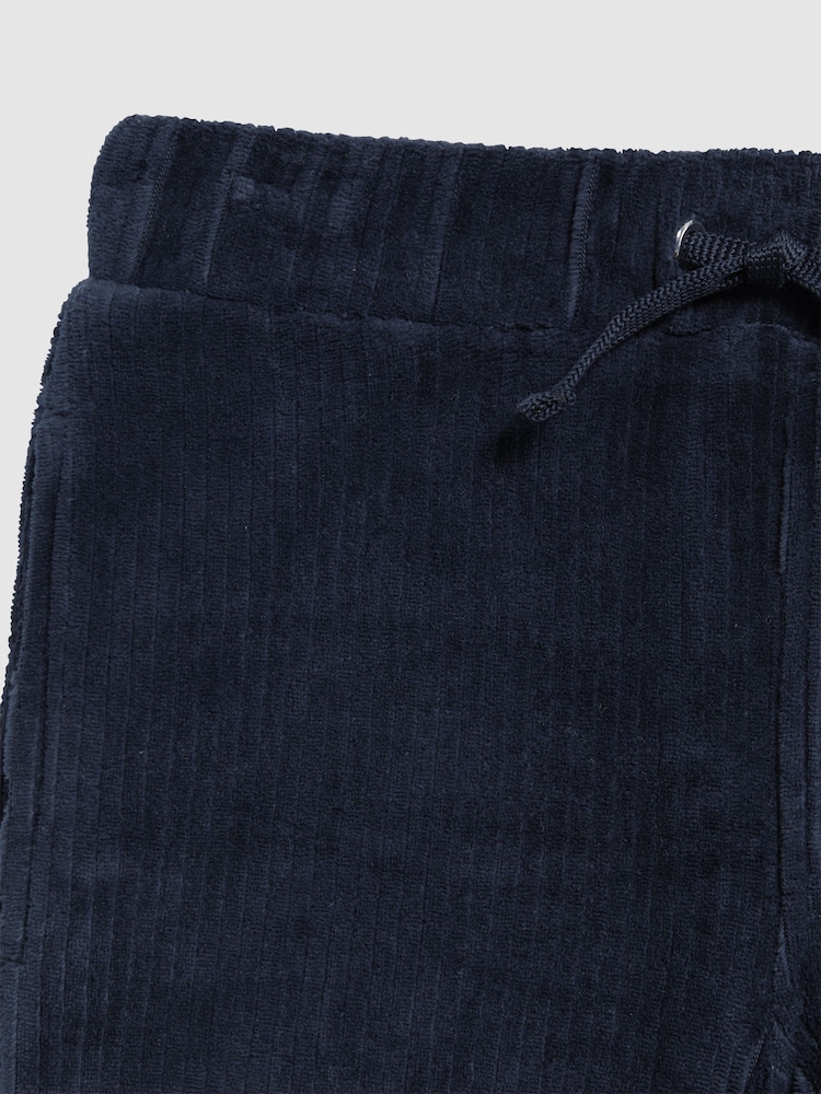 Reiss Navy Tortuga Junior Ribbed Chenille Drawstring Shorts - Image 6 of 6