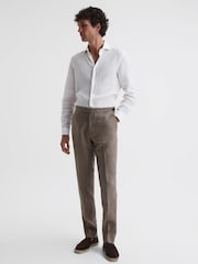 Pantalones de lino de corte slim Kin de Reiss - Imagen 1 de 5