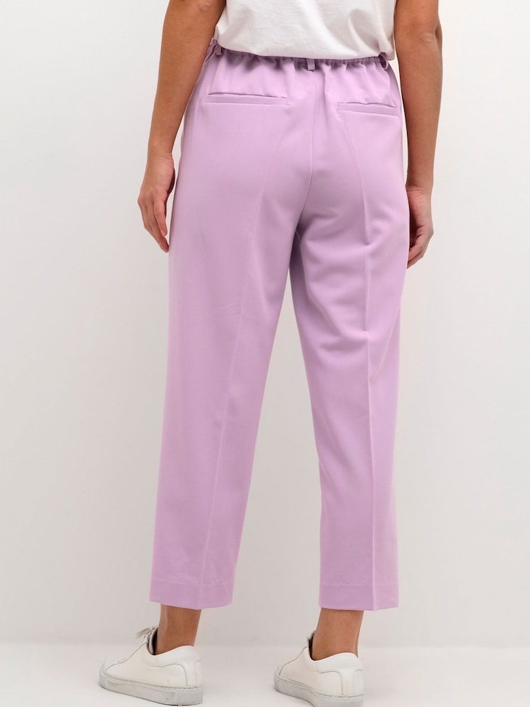 Kaffe Pink Sakura Cropped Trousers - Image 2 of 6