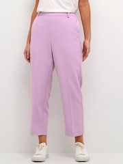 Kaffe Pink Sakura Cropped Trousers - Image 3 of 6