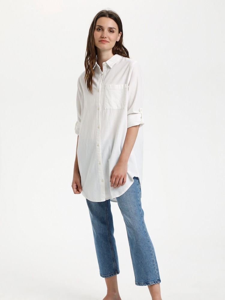 Kaffe 100% Cotton Naya Tunic Shirt - Image 1 of 6 Kaffe 100% Cotton Naya Tunic Shirt - Image 1 of 6