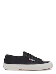 Superga Black 2750 Unlined Nappa Leather Trainers - Image 1 of 5