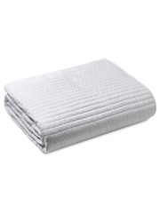 Bianca White Quilted Lines Bedspread - Image 3 of 3