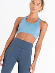 Dare 2b Medium Blue Don't Sweat It II Seamless Impact Sports Bra - Image 1 of 8