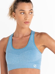 Dare 2b Medium Blue Don't Sweat It II Seamless Impact Sports Bra - Image 4 of 8
