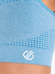 Dare 2b Medium Blue Don't Sweat It II Seamless Impact Sports Bra - Image 5 of 8