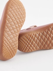 Blush Pink Leather Wide Fit (G) First Walker T-Bar Shoes - Image 6 of 6