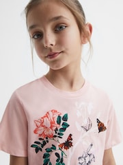 Reiss Pink Mahlia Printed Set - T-Shirt and Leggings - Image 4 of 9