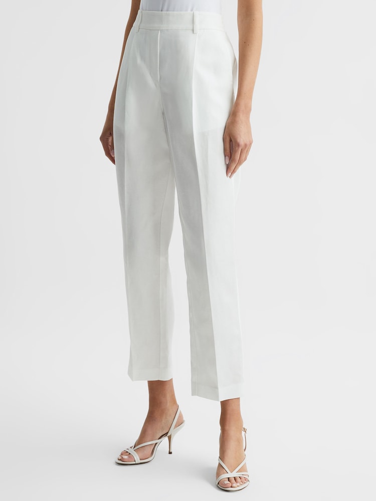 Pantalon Reiss Shae en lin fuselé - Image 4 of 7
