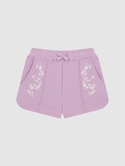 Reiss Lilac Honor 9-12 yrs Jersey Logo Shorts - Image 2 of 6
