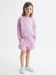 Reiss Lilac Honor 4-9 yrs Jersey Logo Shorts - Image 1 of 6
