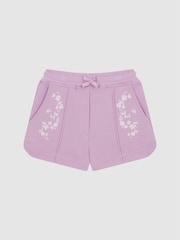 Reiss Lilac Honor 4-9 yrs Jersey Logo Shorts - Image 2 of 6