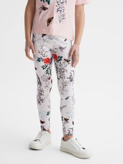 Reiss Pink Mahlia 9-12 yrs Printed Set - T-Shirt and Leggings - Image 6 of 9