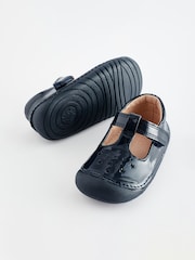 Navy Blue Patent Wide Fit (G) Crawler T-Bar Shoes - Image 4 of 5