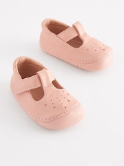 Pink Wide Fit (G) Crawler T-Bar Shoes - Image 2 of 5