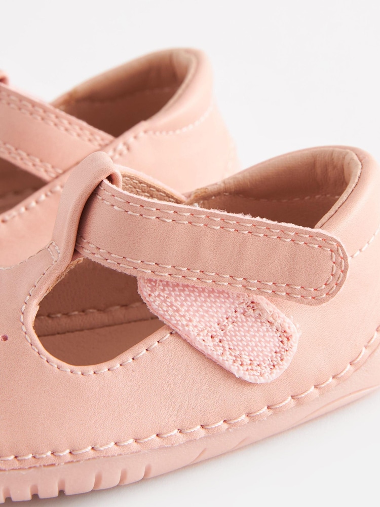 Pink Wide Fit (G) Crawler T-Bar Shoes - Image 5 of 5