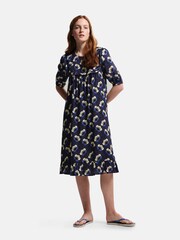 Bleu - robe mi-longue smockée Regatta Orla Kiely - Image 1 of 8
