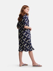 Bleu - robe mi-longue smockée Regatta Orla Kiely - Image 3 of 8