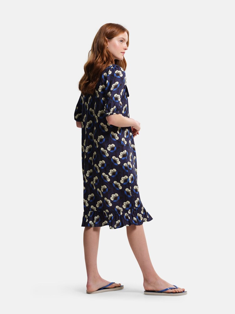 Bleu - robe mi-longue smockée Regatta Orla Kiely - Image 3 of 8