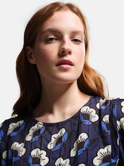Bleu - robe mi-longue smockée Regatta Orla Kiely - Image 4 of 8