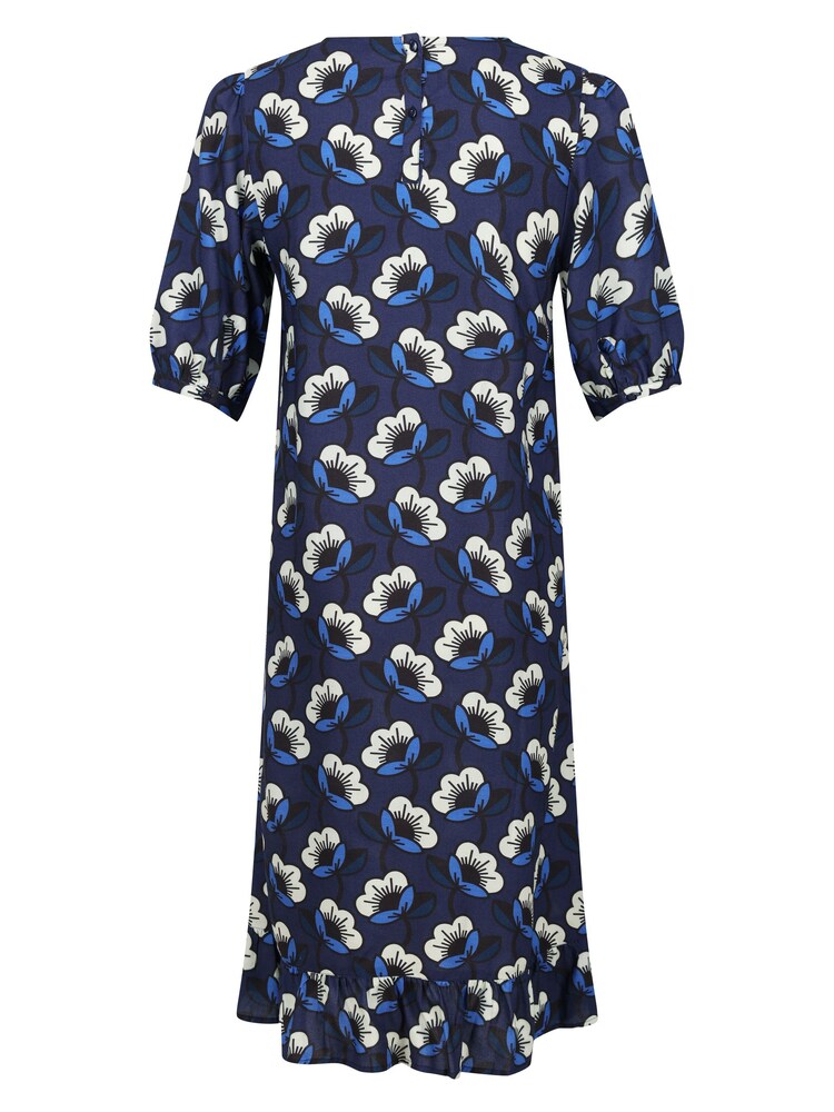 Bleu - robe mi-longue smockée Regatta Orla Kiely - Image 6 of 8