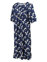 Bleu - robe mi-longue smockée Regatta Orla Kiely - Image 7 of 8