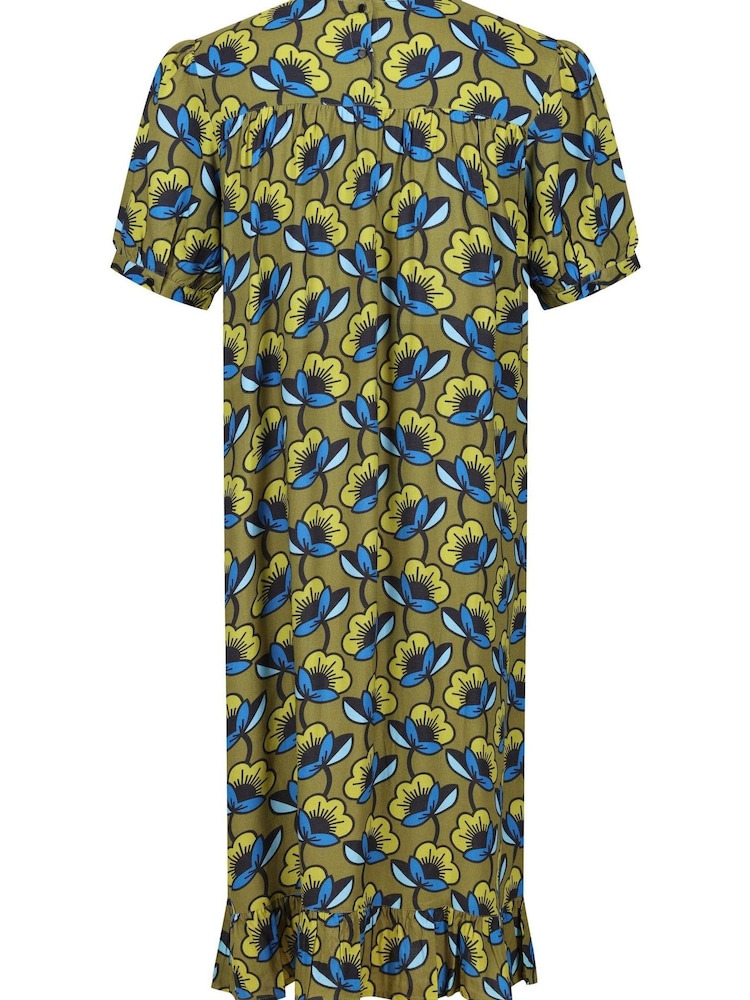Vert - robe mi-longue smockée Regatta Orla Kiely - Image 10 of 12