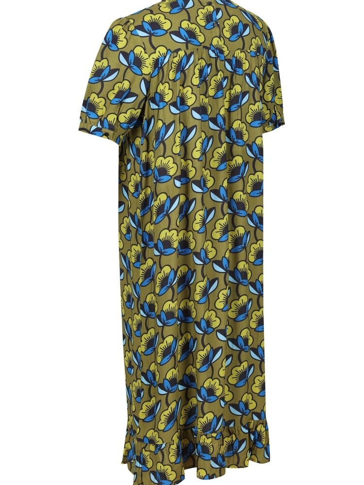 Vert - robe mi-longue smockée Regatta Orla Kiely - Image 12 of 12