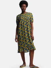 Vert - robe mi-longue smockée Regatta Orla Kiely - Image 3 of 12