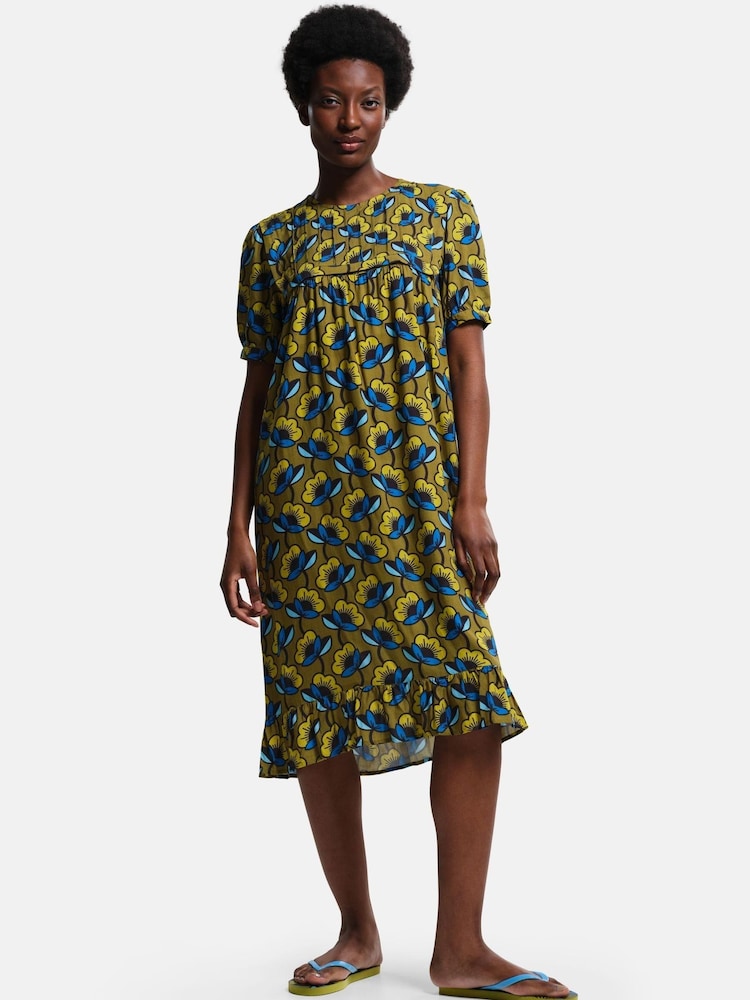 Vert - robe mi-longue smockée Regatta Orla Kiely - Image 3 of 12