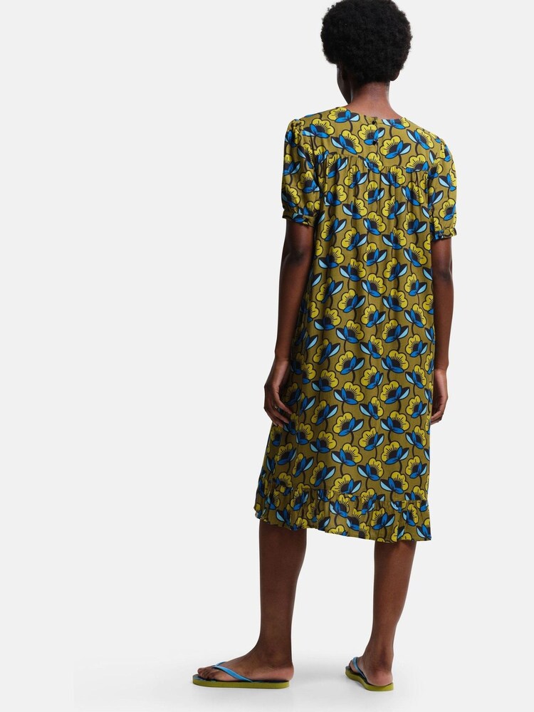 Vert - robe mi-longue smockée Regatta Orla Kiely - Image 4 of 12