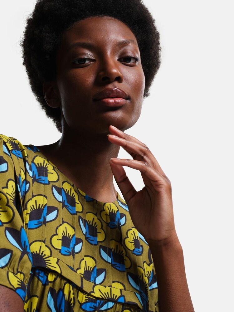 Vert - robe mi-longue smockée Regatta Orla Kiely - Image 8 of 12