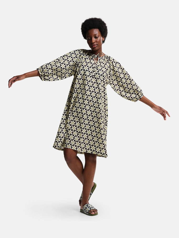 Noir - Robe Regatta Orla Kiely à col noué - Image 4 of 9