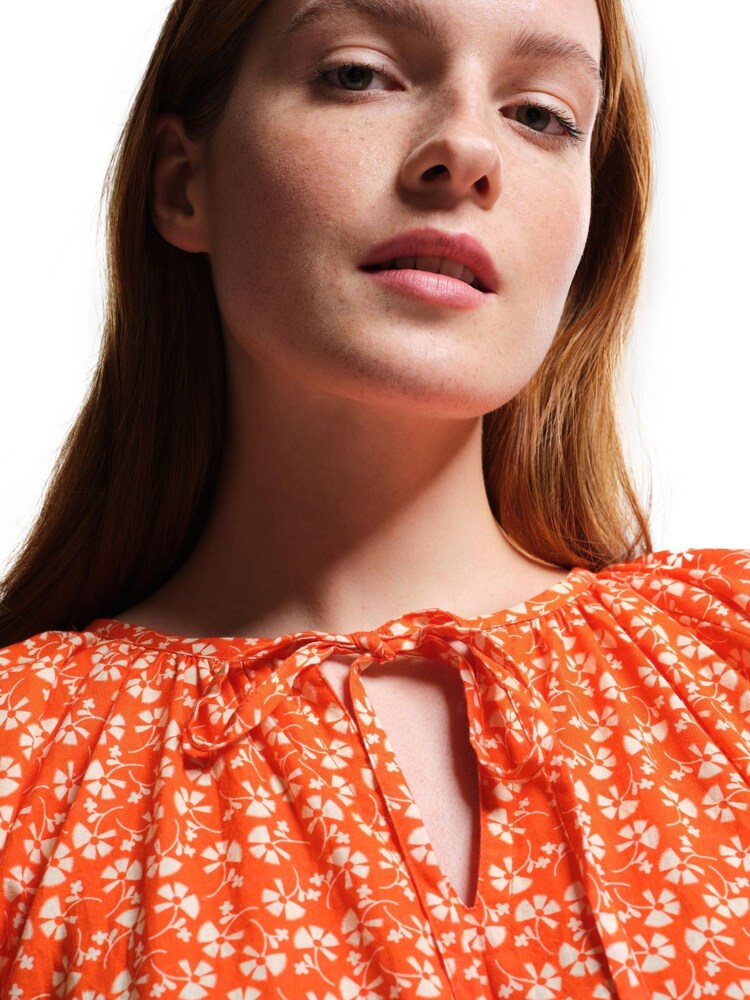 Orange - Robe Regatta Orla Kiely à col noué - Image 4 of 8